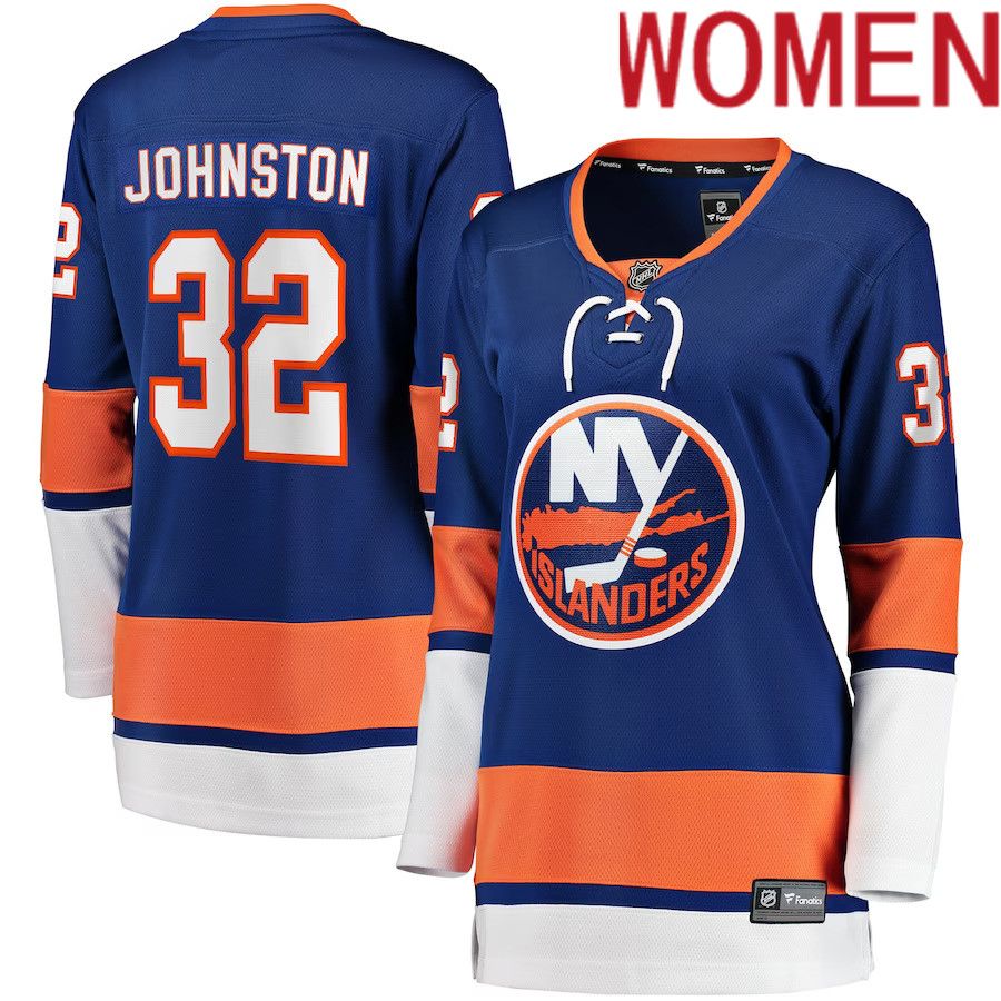 Women New York Islanders 32 Ross Johnston Fanatics Branded Royal Home Breakaway Player NHL Jersey